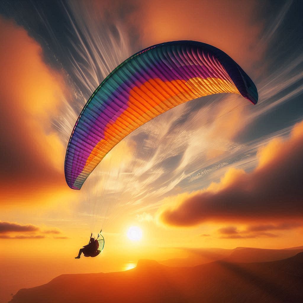 Caspian Fly with a paraglider-1